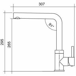 CM HYDRAMIX CORALLO GRIFO MONOCOMANDO PARA FREGADERO CROMO