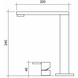 SCHOCK AQUALIFT UNTERFENSTER EINHAND SPÜLTISCHMISCHER CHROM