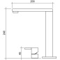 SCHOCK AQUALIFT GRIFO MONOCOMANDO BAJO VENTANA PARA FREGADERO CAÑO HORIZONTAL CROMADO