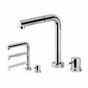 CM ACQUAMIX ELBA UNDERWINDOW SINGLE LEVER KITCHEN SINK MIXER TAP WITH PULL OUT SPRAY CHROME