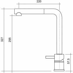 CM ACQUAMIX ELBA UNDERWINDOW SINGLE LEVER KITCHEN SINK MIXER TAP WITH PULL OUT SPRAY CHROME