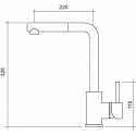 CM ACQUAMIX VRACE SINGLE LEVER SINK MIXER TAP WITH PULL OUT SPRAY CHROME