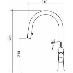 CM HYDRAMIX BALTICO GRIFO MONOCOMANDO PARA FREGADERO EXTRAIBLE CROMO