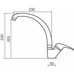 CM EASY MIX TEVERE SINGLE LEVER SINK MIXER TAP CHROME