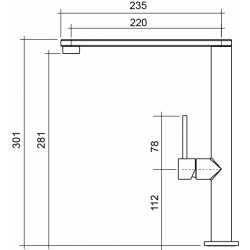 CM HYDRAMIX GIAVA SINGLE LEVER SINK MIXER TAP STEEL
