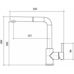 CM HYDRAMIX KARA SINGLE LEVER SINK MIXER TAP WITH PULL OUT SPRAY