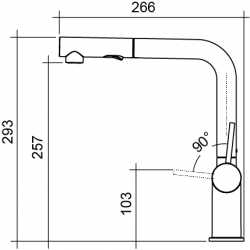 CM HYDRAMIX MARMARA SINGLE LEVER SINK MIXER TAP WITH PULL OUT SPRAY