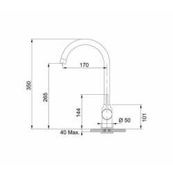 FRANKE POLA SINGLE LEVER SINK MIXER TAP CHROME