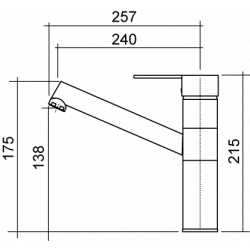 CM EASY MIX ISARCO ROBINET MITIGEUR MONOCOMMANDE CHROMÉ