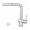 CM EASY MIX FLY ROBINET MITIGEUR MONOCOMMANDE AVEC DOUCHETTE EXTRACTIBLE ACIER