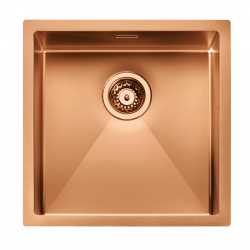 CM IRIDE KÜCHENSPÜLE 1 SCHÜSSEL 45x45 SLIM - UNTERPLATTE - FILOTOP PVD BEHANDLUNG KUPFER BRONZE