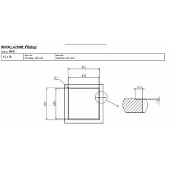 CM IRIDE KÜCHENSPÜLE 1 SCHÜSSEL 45x45 SLIM - UNTERPLATTE - FILOTOP PVD BEHANDLUNG GOLD