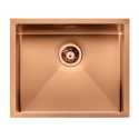 CM IRIDE KÜCHENSPÜLE 1 SCHÜSSEL 45x45 SLIM - UNTERPLATTE - FILOTOP PVD BEHANDLUNG KUPFER BRONZE
