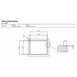 CM IRIDE KÜCHENSPÜLE 1 SCHÜSSEL 45x45 SLIM - UNTERPLATTE - FILOTOP PVD BEHANDLUNG KUPFER BRONZE