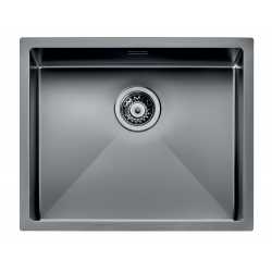 LAVELLO CM IRIDE 57x45 1 VASCA SLIM - FILOTOP - SOTTOTOP ACCIAIO INOX TRATTAMENTO PVD GUN METAL