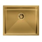 LAVELLO CM IRIDE 57x45 1 VASCA SLIM - FILOTOP - SOTTOTOP ACCIAIO INOX TRATTAMENTO PVD GOLD