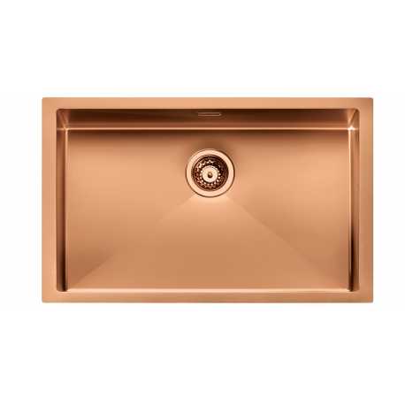 CM IRIDE KÜCHENSPÜLE 1 SCHÜSSEL 77x45 SLIM - UNTERPLATTE - FILOTOP PVD BEHANDLUNG KUPFER BRONZE CM IRIDE KÜCHENSPÜLE 1 SCHÜSSEL 77x45 SLIM - UNTERPLATTE - FILOTOP PVD BEHANDLUNG KUPFER BRONZE
