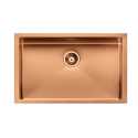 CM IRIDE KÜCHENSPÜLE 1 SCHÜSSEL 77x45 SLIM - UNTERPLATTE - FILOTOP PVD BEHANDLUNG KUPFER BRONZE