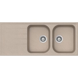 LAVELLO SCHOCK LITHOS D200A 2 VASCHE CRISTALITE AVENA
