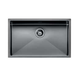 LAVELLO CM IRIDE 77x45 1 VASCA SLIM - FILOTOP - SOTTOTOP ACCIAIO INOX TRATTAMENTO PVD GUN METAL