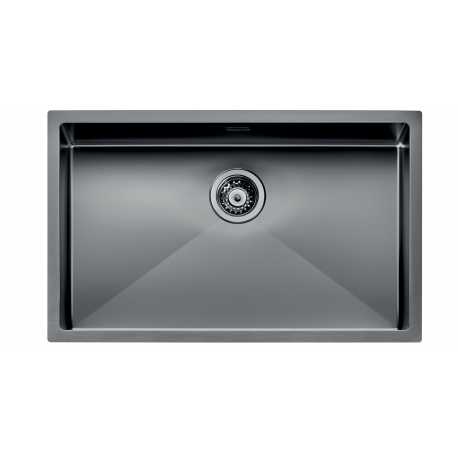 CM IRIDE KÜCHENSPÜLE 1 SCHÜSSEL 77x45 SLIM - UNTERPLATTE - FILOTOP PVD BEHANDLUNG GUN METAL
