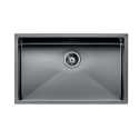 LAVELLO CM IRIDE 77x45 1 VASCA SLIM - FILOTOP - SOTTOTOP ACCIAIO INOX TRATTAMENTO PVD GUN METAL