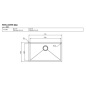CM IRIDE KITCHEN SINK 1 BOWL 77x45 SLIM - UNDERTOP - FILOTOP PVD TREATMENT GUN METAL