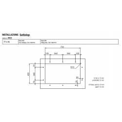 CM IRIDE KITCHEN SINK 1 BOWL 77x45 SLIM - UNDERTOP - FILOTOP PVD TREATMENT GUN METAL