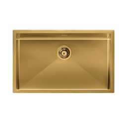 CM IRIDE KÜCHENSPÜLE 1 SCHÜSSEL 77x45 SLIM - UNTERPLATTE - FILOTOP PVD BEHANDLUNG GOLD