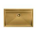 CM IRIDE KITCHEN SINK 1 BOWL 77x45 SLIM - UNDERTOP - FILOTOP PVD TREATMENT GOLD