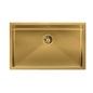 LAVELLO CM IRIDE 77x45 1 VASCA SLIM - FILOTOP - SOTTOTOP ACCIAIO INOX TRATTAMENTO PVD GOLD
