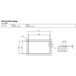CM IRIDE KÜCHENSPÜLE 1 SCHÜSSEL 77x45 SLIM - UNTERPLATTE - FILOTOP PVD BEHANDLUNG GOLD
