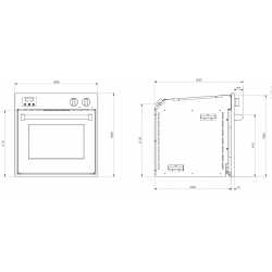 STEEL EINBAU-BACKOFEN MIT COMBI-DAMPF SYSTEM SERIE GENESI EDELSTAHL 60 CM