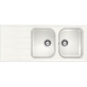 SCHOCK KITCHEN SINK LITHOS D200 A - 2 BOWLS CRISTALITE WHITE |FAB A...
