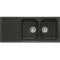 SCHOCK KITCHEN SINK LITHOS D200 A - 2 BOWLS CRISTALITE ANTHRACITE