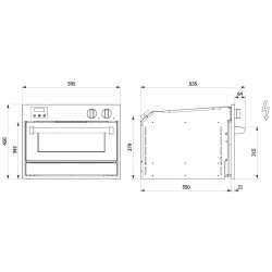 STEEL OVEN PIZZA/GRILL GENESI SERIES STAINLESS STEEL 60x45