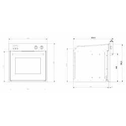 STEEL EINBAU-BACKOFEN ENFASI DESIGN40 EDELSTAHL 60x60