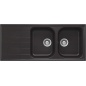 SCHOCK KITCHEN SINK LITHOS D200 A - 2 BOWLS CRISTALITE BLACK