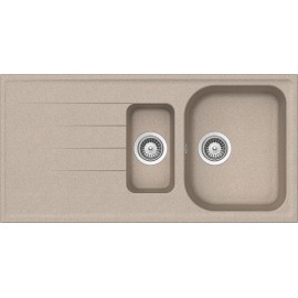 LAVELLO SCHOCK LITHOS D150 A  - 1,5 VASCHE CRISTALITE AVENA