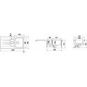 FREGADERO SCHOCK LITOS D150 A DE 1,5 SENOS CRISTALITE BLANCO