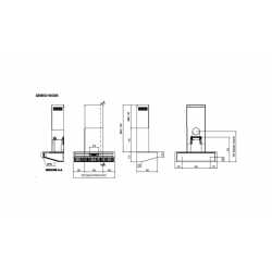 STEEL GENESI WALL MOUNTED HOOD STAINLESS STEEL/COLORED FRONT PANEL 90 CM