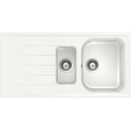 SCHOCK KITCHEN SINK LITHOS D150 A - 1.5 BOWL CRISTALITE WHITE |FAB ...