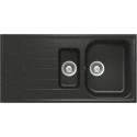 SCHOCK LITHOS ÉVIER 1,5 CUVES D150 A CRISTALITE AVOINE 116x50