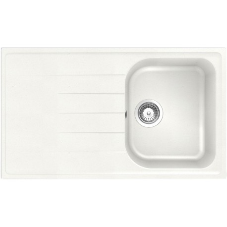 LAVELLO SCHOCK LITHOS D150 A  - 1 VASCA CRISTALITE BIANCO