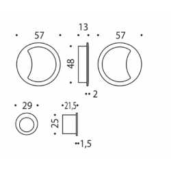 COLOMBO ONE/DUE MOOD COLLECTION KIT PORTA SCORREVOLE MANIGLIE AD INCASSO