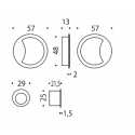 COLOMBO DESIGN ONE/DUE MOOD COLLECTION SLIDING DOORS KIT MADE OF 2 GROOVE HANDLES