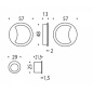 COLOMBO DESIGN ONE/DUE MOOD COLLECTION SLIDING DOORS KIT MADE OF 2 GROOVE HANDLES
