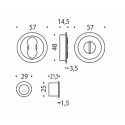 COLOMBO ONE MOOD COLLECTION KIT PORTA SCORREVOLE MANIGLIE AD INCASSO CON CHIUSURA A NOTTOLINO
