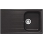 FREGADERO SCHOCK LITOS D100 A DE 1 SENO CRISTALITE NEGRO