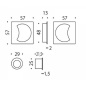 COLOMBO DESIGN ONEQ/DUEQ MOOD COLLECTION SLIDING DOORS KIT MADE OF 2 GROOVE HANDLES